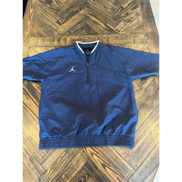 Air Jordan Short Sleeve Pullover Windbreaker Men Large Transition Coach Training - Picture 1 of 11
